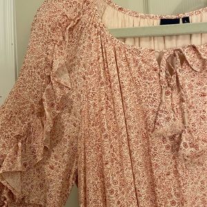 Pink Floral Kaari Blue Asymmetrical Dress